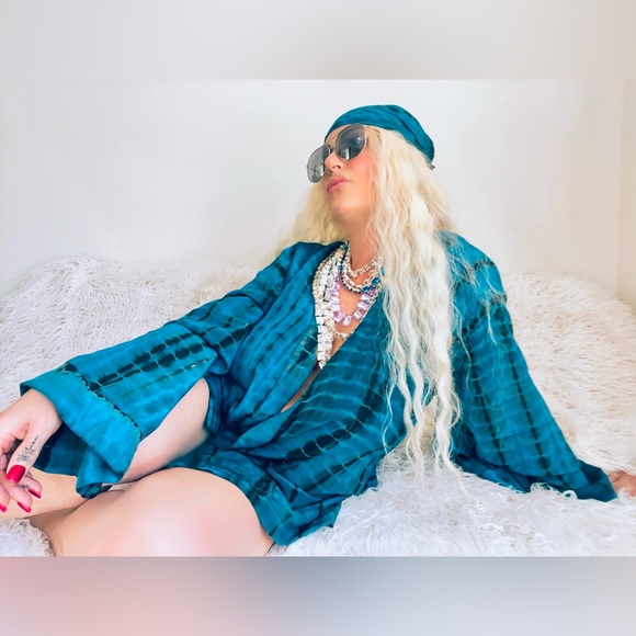 TURQUOISE ITS SOMETHING KIMONO - Picture 12 of 13